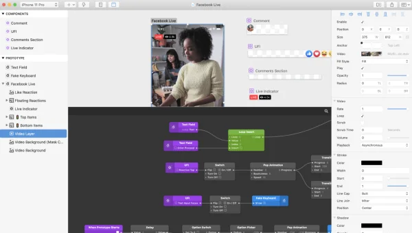 Screenshot of Origami Studio