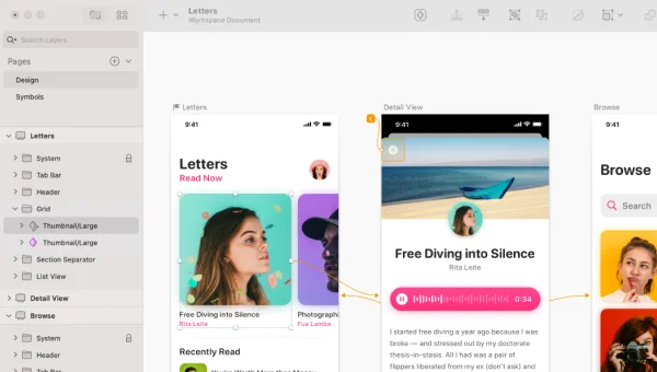 Screenshot of Sketch